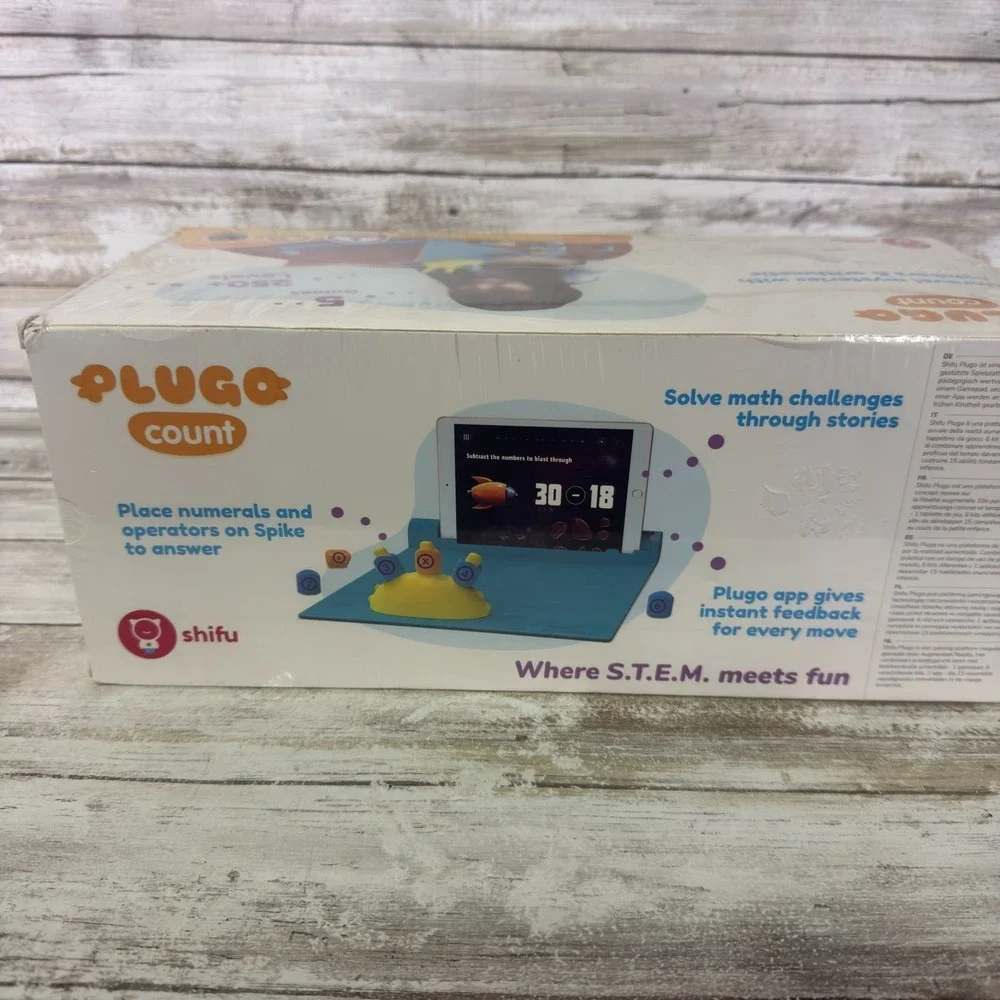 Shifu Plugo Count Math Game Stories & Puzzles Ages 4+ Create a Genius. Brand New